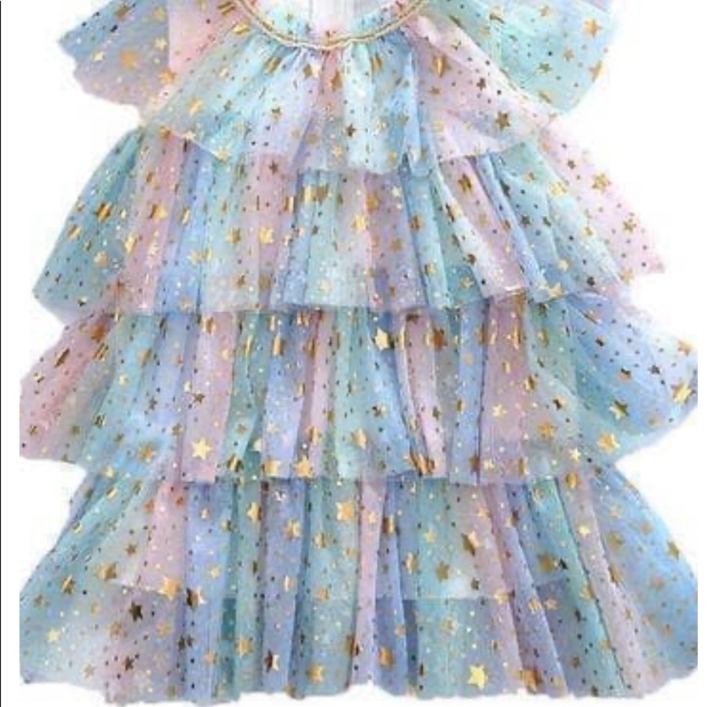 Lola and the Boys Pastel Rainbow Stars Dress